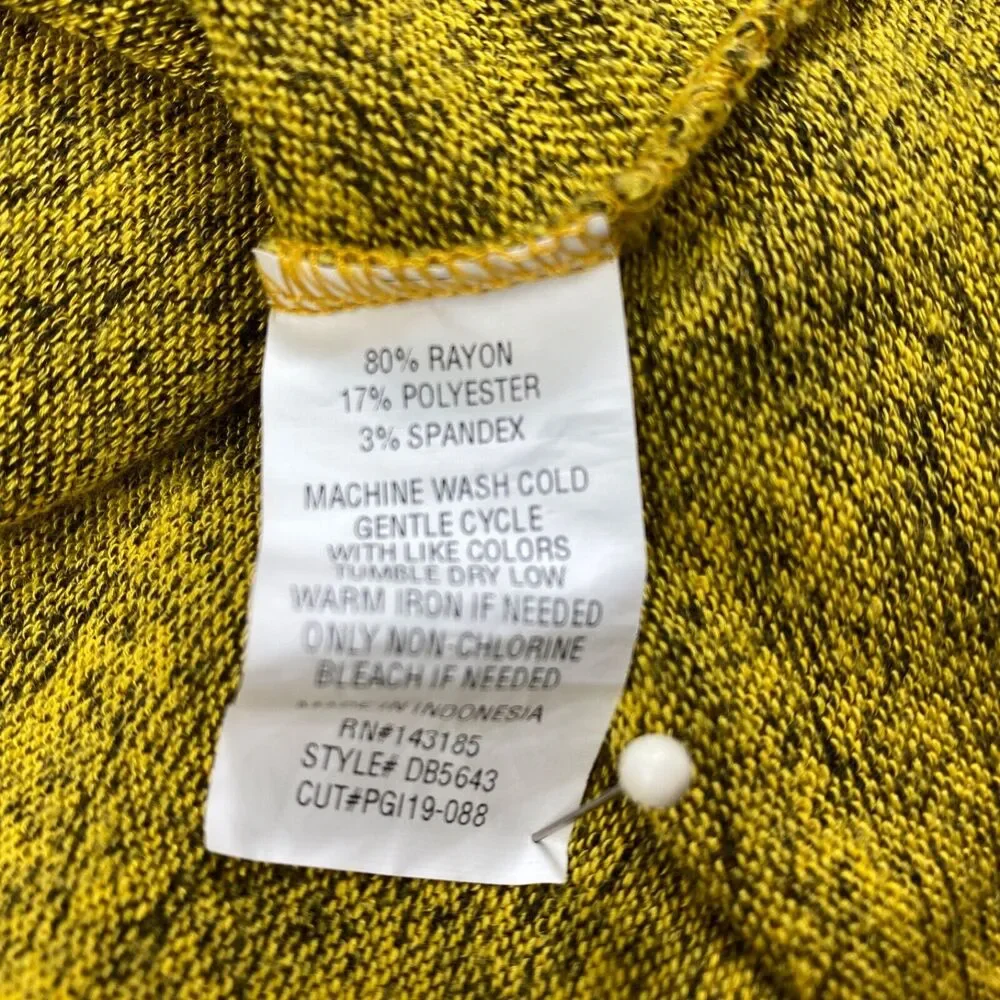 Purple Generation Womans Yellow Speckled Knit Dress Large Princess Boho Fairy